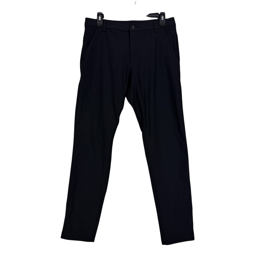 Lululemon Commission Pants Men's Sz 30x30.5 Black Slim Fit Warpstreme Stretch